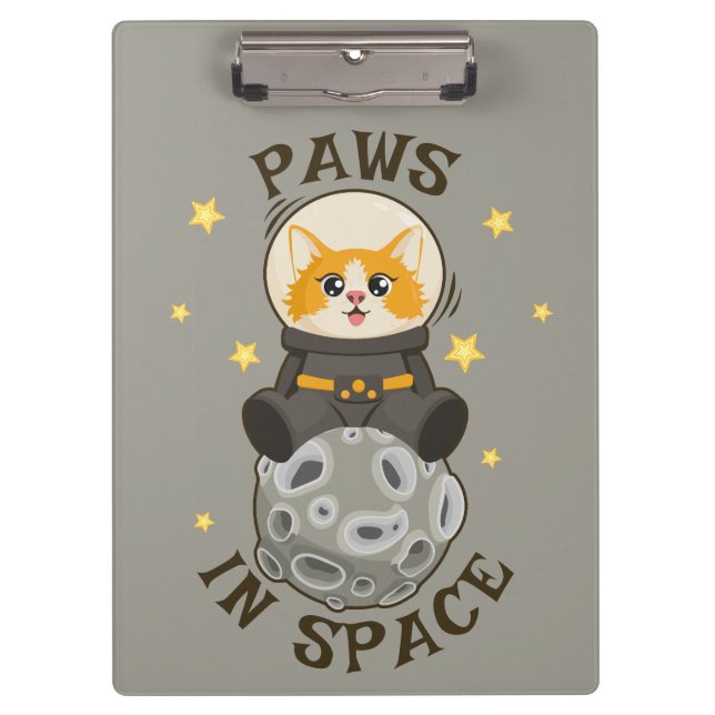 Pranchetas Simple Cat in space Astronaut Cosmic animal Moon (Frente)