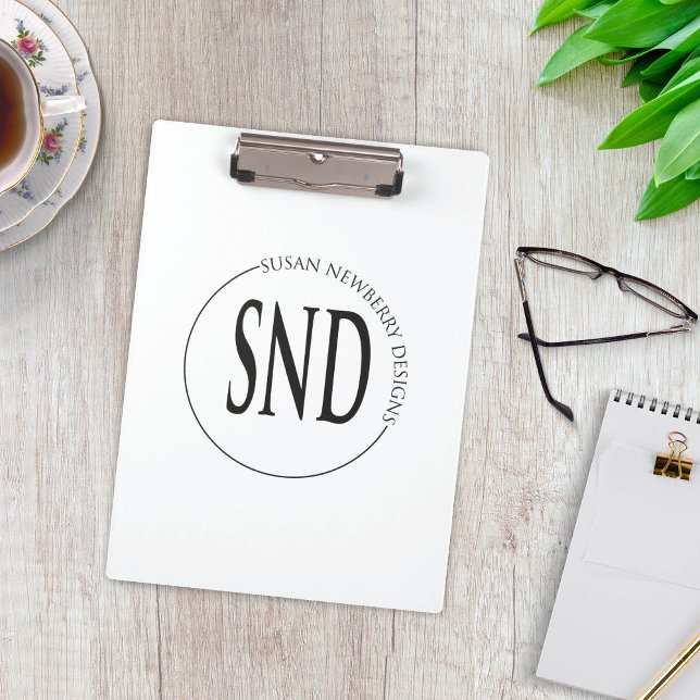 Pranchetas Simple Round Custom Logo Business (Criador carregado)