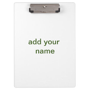 Pranchetas Simples minimal verde adicione seu texto nome foto