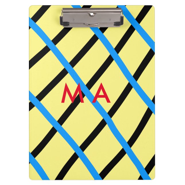 Pranchetas Simples monograma adicione seu nome com letra míni (Frente)