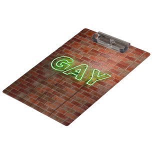 Pranchetas Sinal de néon gay iluminado SlipperyJoe brilhante