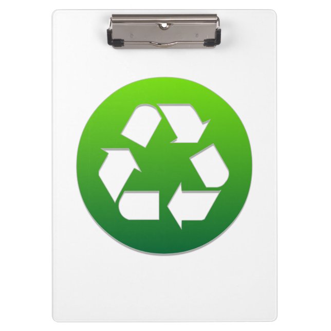 Pranchetas Sinal de Reciclar Verde (Frente)