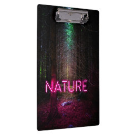 Pranchetas Sinal magenta da natureza neon-magenta da floresta
