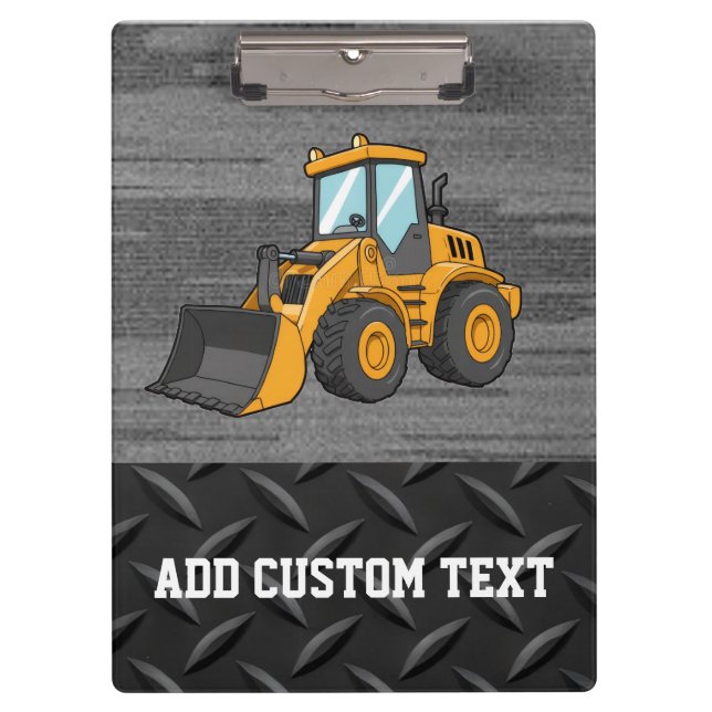 Pranchetas Skid Steer Construction Logo clipboard (Frente)