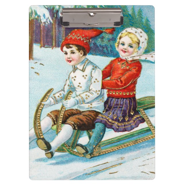 Pranchetas Sleigh riding at Christmas time (Frente)