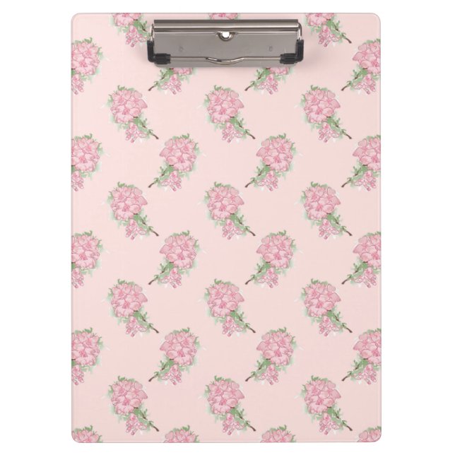 Pranchetas Soft Pink Floral Pattern | Romantic Flower (Frente)