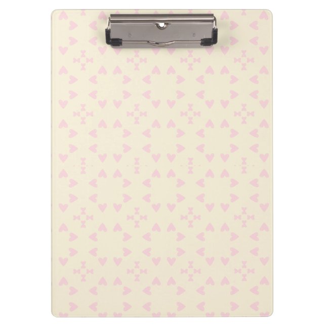 Pranchetas Soft Pink Heart Pattern – Cute Aesthetic Seamless  (Frente)
