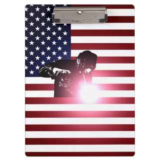 Pranchetas Soldador & bandeira americana