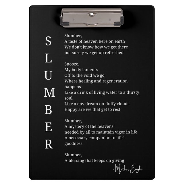 Pranchetas Sono sonhador poema poster muralha (Frente)