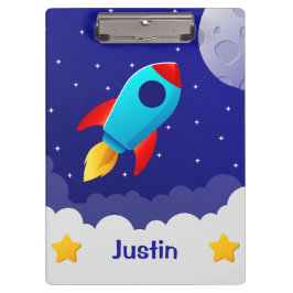 Pranchetas Space Adventure Rocket Clipboards Design
