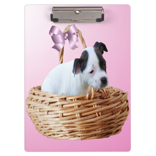Pranchetas Staffordshire Puppy In A Basket,   (Frente)