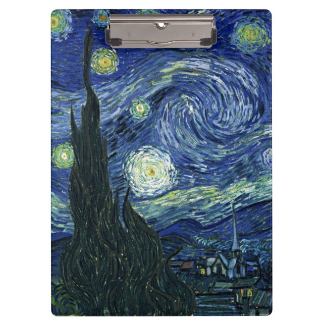 Pranchetas Starry Night Vincent van Gogh Fine Art Painting (Frente)