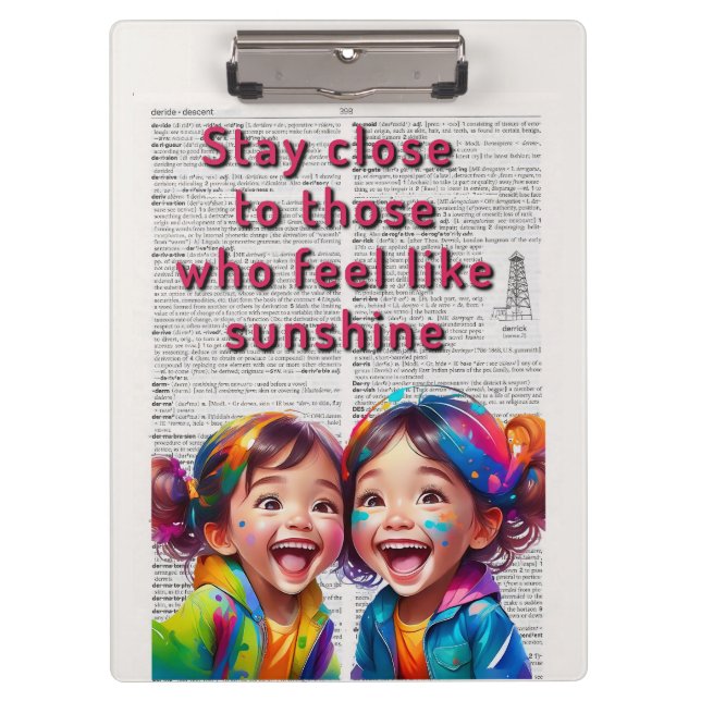 Pranchetas Stay Close to those who feel like Sunshine (Frente)