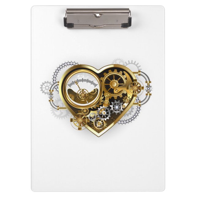 Pranchetas Steampunk Heart with a Manometer (Frente)