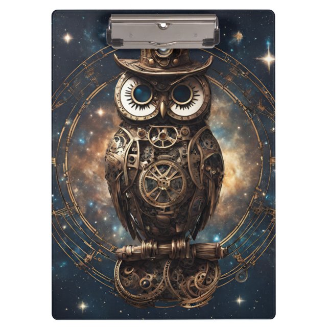 Pranchetas Steampunk Owl (Frente)