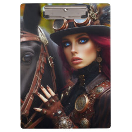 Pranchetas Steampunk Victorian Lady Dark Rider