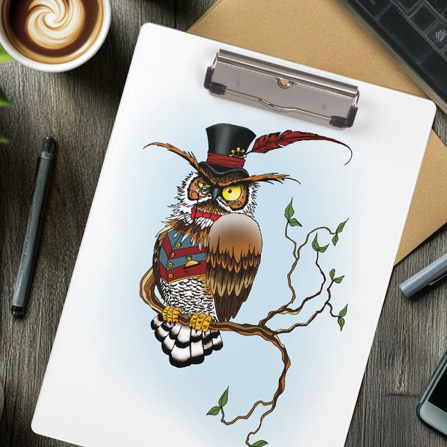 Pranchetas Steampunk Victorian Owl (Criador carregado)
