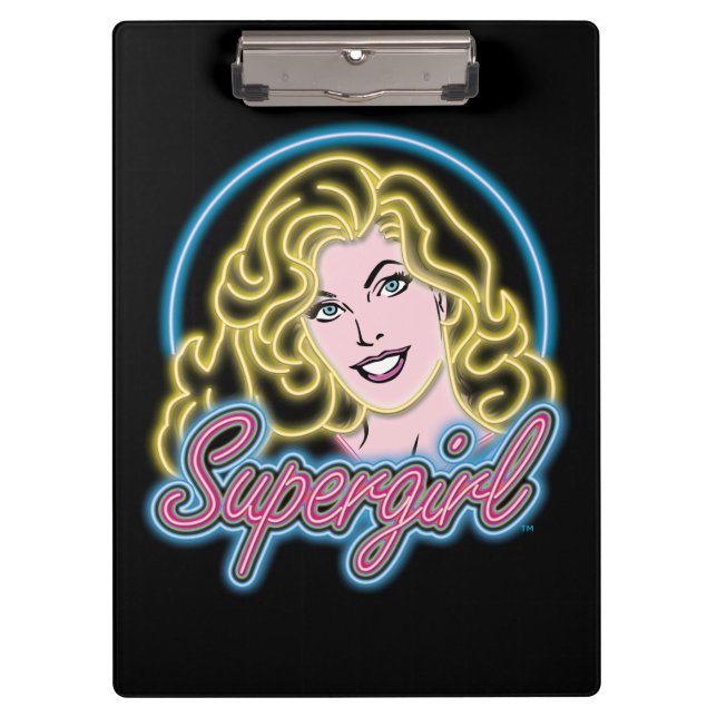 Pranchetas Supergirl Retro Neon Lights Graphic (Frente)