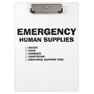 Pranchetas Suprimentos Humanos de Emergência