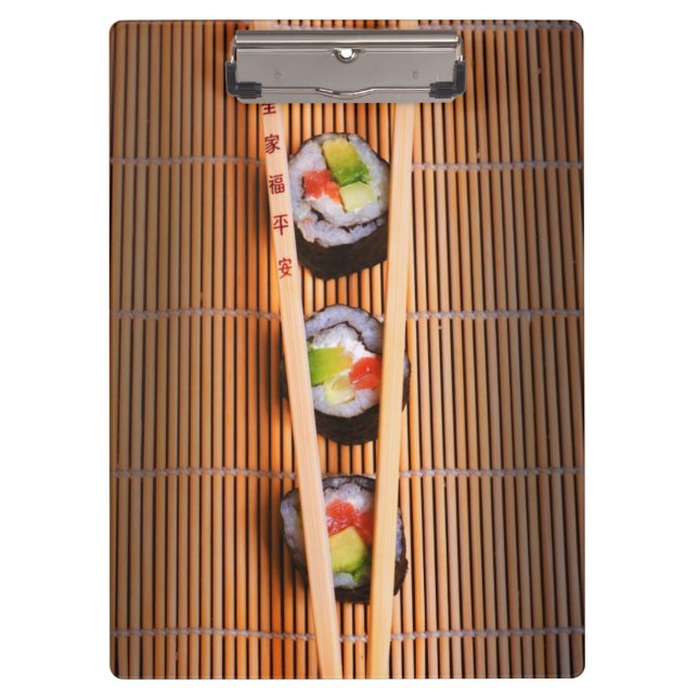 Pranchetas Sushi e chopsticks de madeira (Frente)