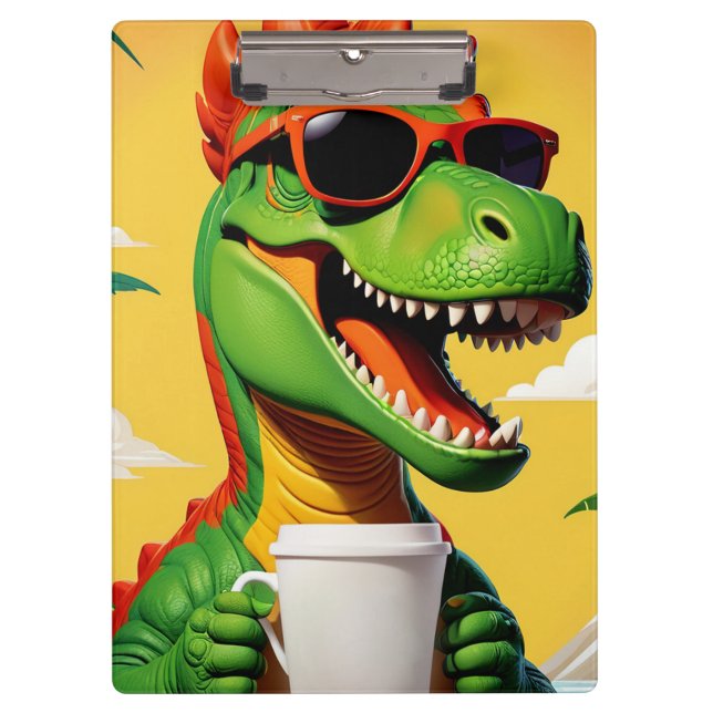 Pranchetas T-Rex Dinossauro Engraçado  (Frente)