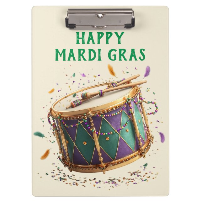 Pranchetas Tambor Festivo de Mardi Gras (Frente)