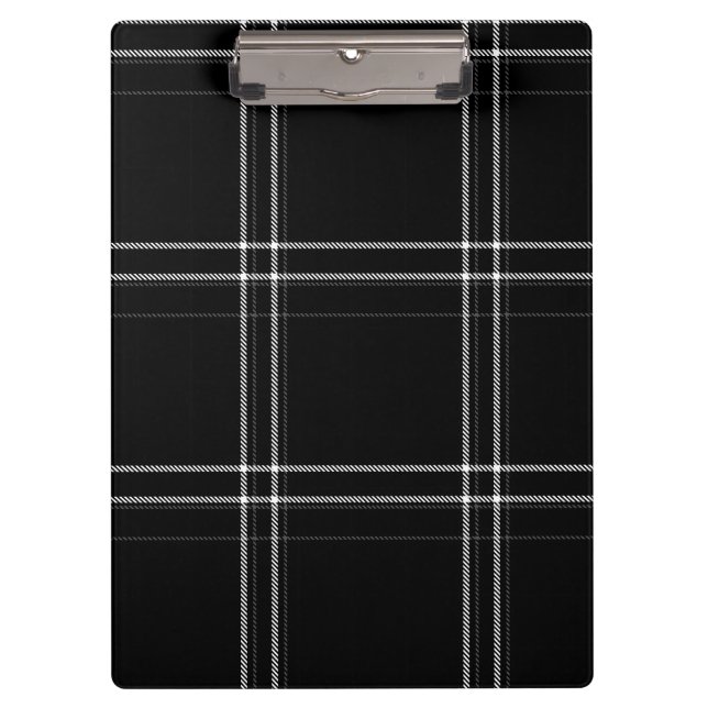 Pranchetas Tartan Preto e Branco (Frente)