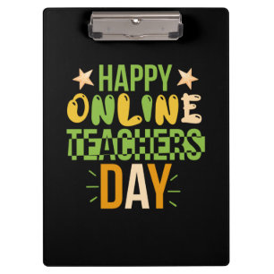 Pranchetas Teacher Art Happy Online Teacher Day