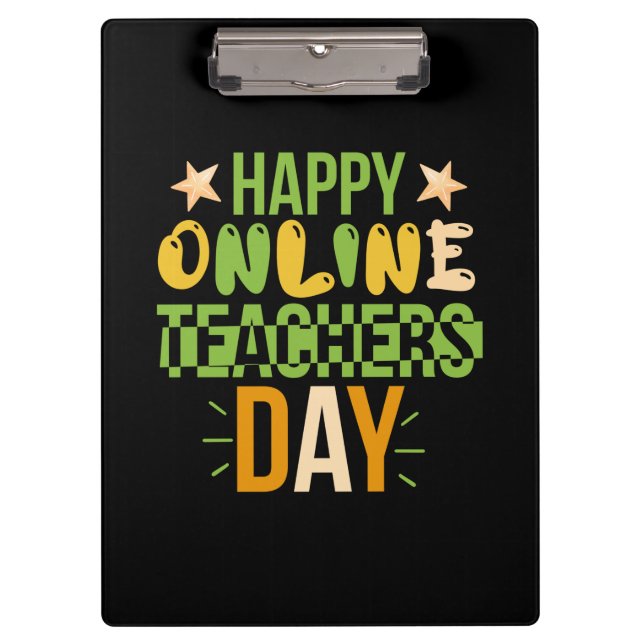 Pranchetas Teacher Art Happy Online Teacher Day (Frente)