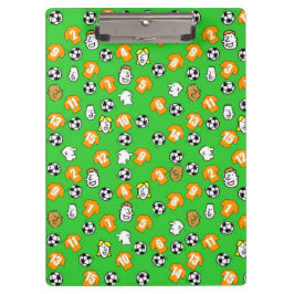 Pranchetas Tema de futebol com camisas Douradas laranja