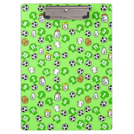 Pranchetas Tema de futebol com camisas verdes