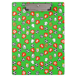 Pranchetas Tema de futebol com camisas vermelhas