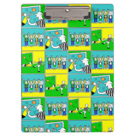 Pranchetas Tema de futebol com jogadores e ventiladores