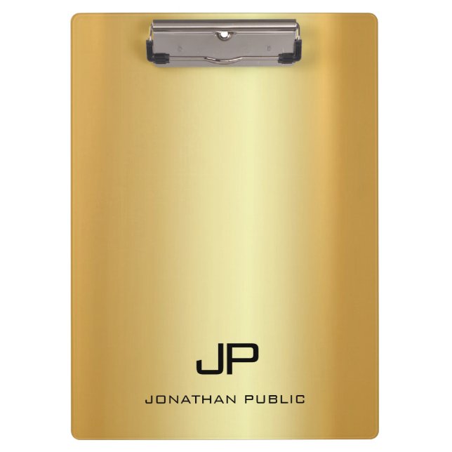 Pranchetas Tendência para o Modelo de Monograma Moderno Doura (Frente)