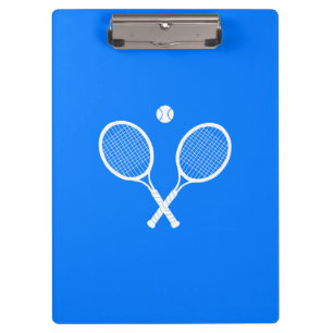 Pranchetas Tênis Rackets com Bola em Fundo Azul