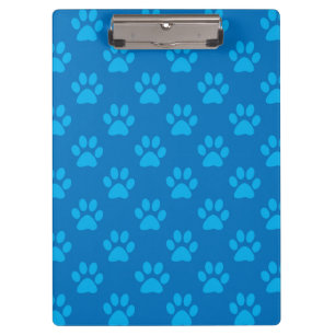 Pranchetas Teste padrão azul das patas do filhote de cachorr