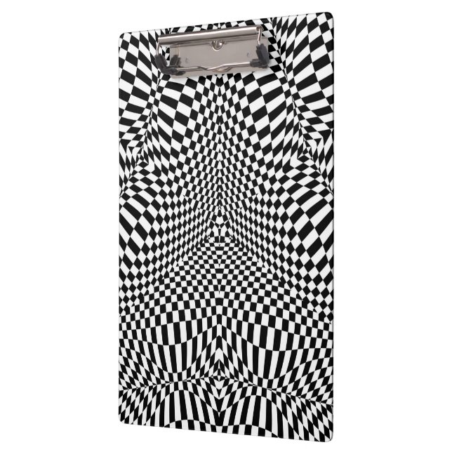 Pranchetas Teste padrão checkered preto e branco abstrato (Esquerda)