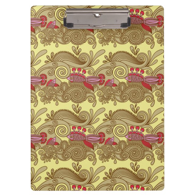 Pranchetas Teste padrão com peixes e onda (Frente)