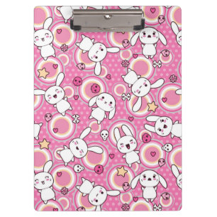 Pranchetas teste padrão cor-de-rosa do kawaii