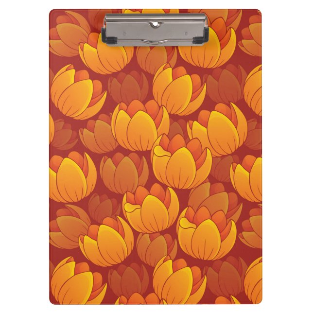 Pranchetas Teste padrão de flor dourado (Frente)