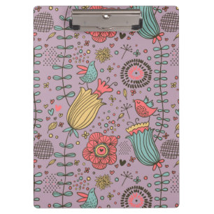 Pranchetas Teste padrão floral à moda com flores