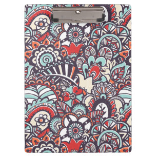 Pranchetas Teste padrão floral do Doodle de Paisley