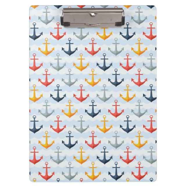 Pranchetas Teste padrão náutico com âncoras (Frente)