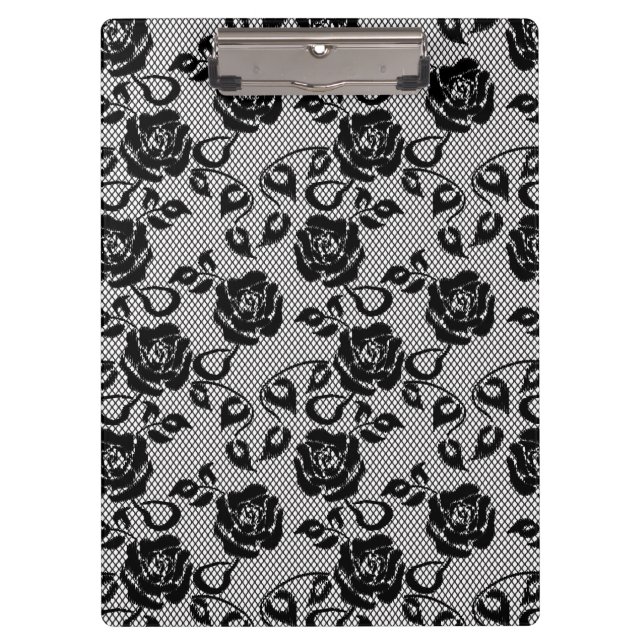 Pranchetas Teste padrão preto do laço no fundo branco (Frente)