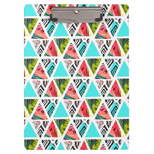 Pranchetas Teste padrão tropical abstrato colorido (Frente)