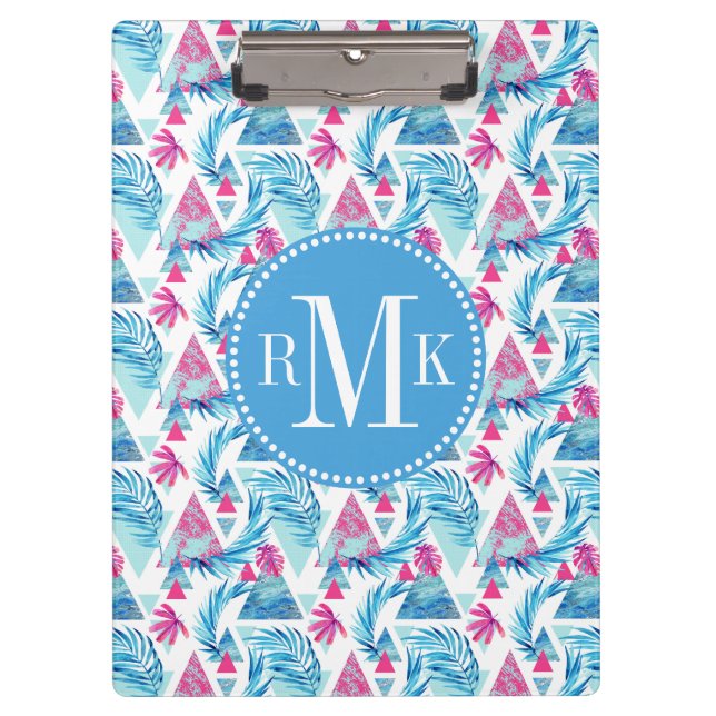 Pranchetas Teste padrão tropical da folha da aguarela (Frente)