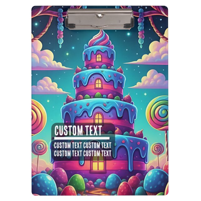 Pranchetas Texto Personalizado Sonhos Doces Arte de Bolo Capr (Frente)