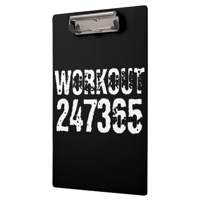 Pranchetas Texto vestido e arranhado Workout 247365 branco (Esquerda)