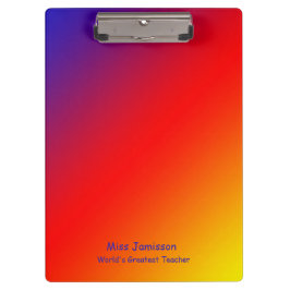 Pranchetas Texto vívido do Arco-Íris dos Maiores Professores 