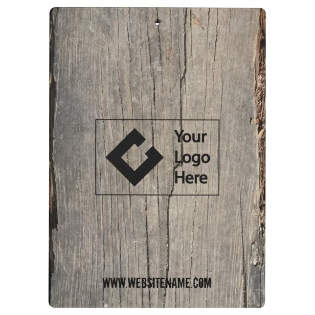 Pranchetas Textura de madeira russa personalizada com logotip (Verso)